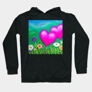 Valentine Wall Art - Entwined hearts - Unique Valentine Fantasy Planet Landsape - Photo print, canvas, artboard print, Canvas Print and T shirt Hoodie